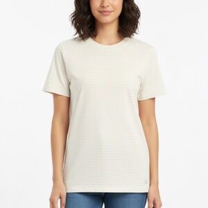 CALIA by Carrie Underwood women's Light Cream Striped Tee size S